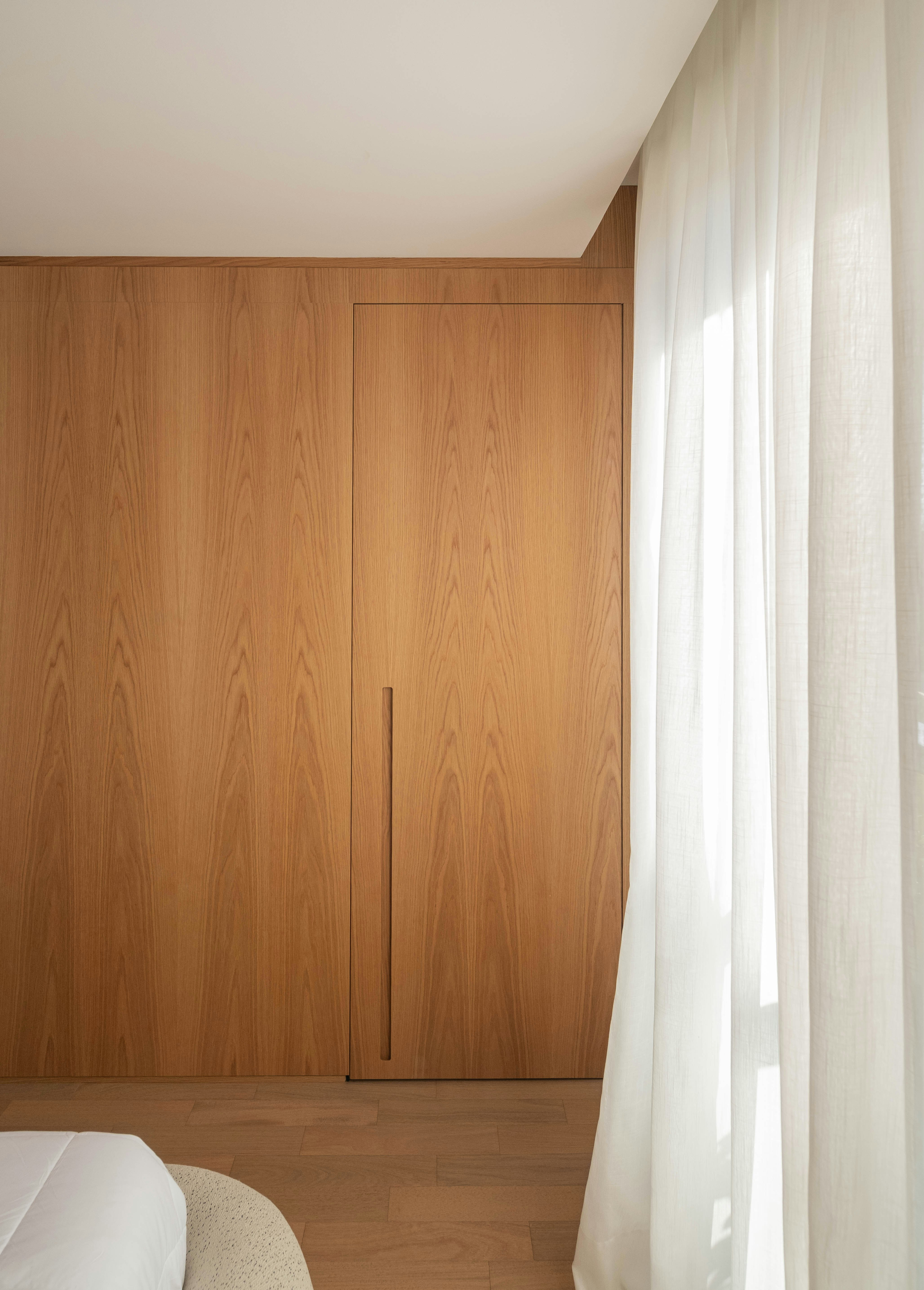 Concealed wood door detail